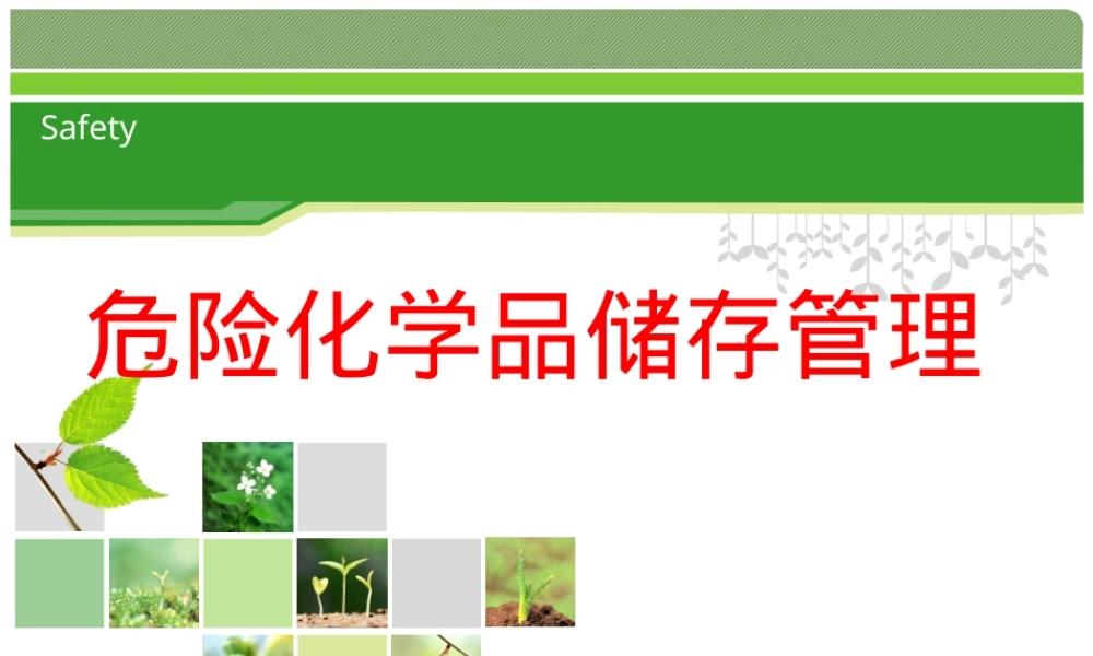 危险化学品储存管理PPT课件.ppt