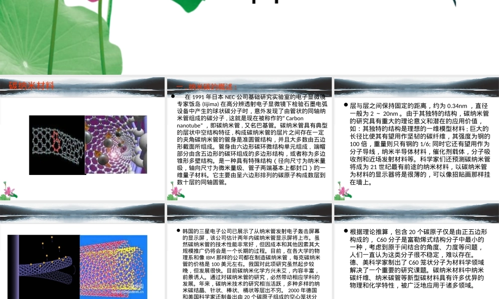 纳米碳材料教学PPT课件.ppt