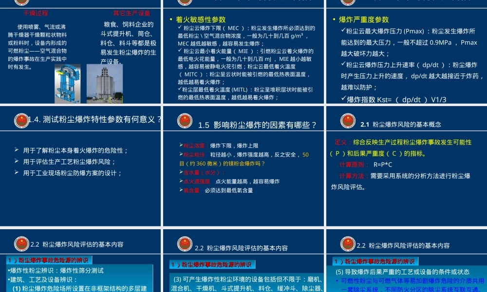 粉尘爆炸基础知识及其风险控制培训PPT.ppt