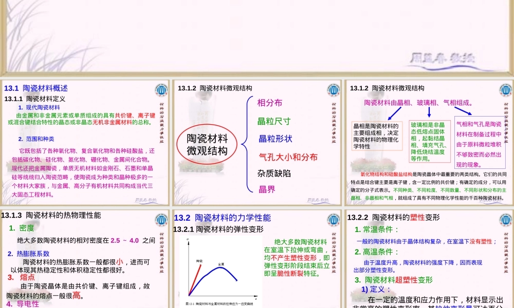 陶瓷涂层材料力学性能PPT课件.ppt