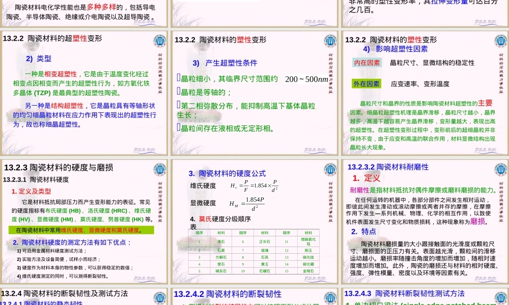 陶瓷涂层材料力学性能PPT课件.ppt