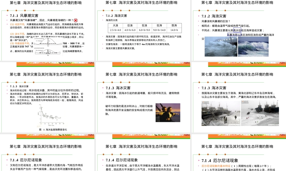 海洋灾害及其对海洋生态环境的影响教学PPT课件.ppt