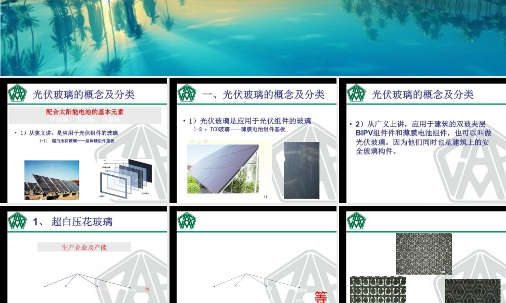 光伏玻璃及其检测标准PPT课件.ppt
