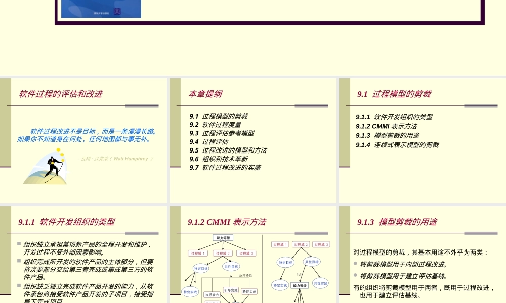 软件过程与管理第9章软件过程评估与改进PPT课件.ppt