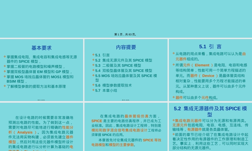 集成电路元器件及其模型PPT课件.pptx