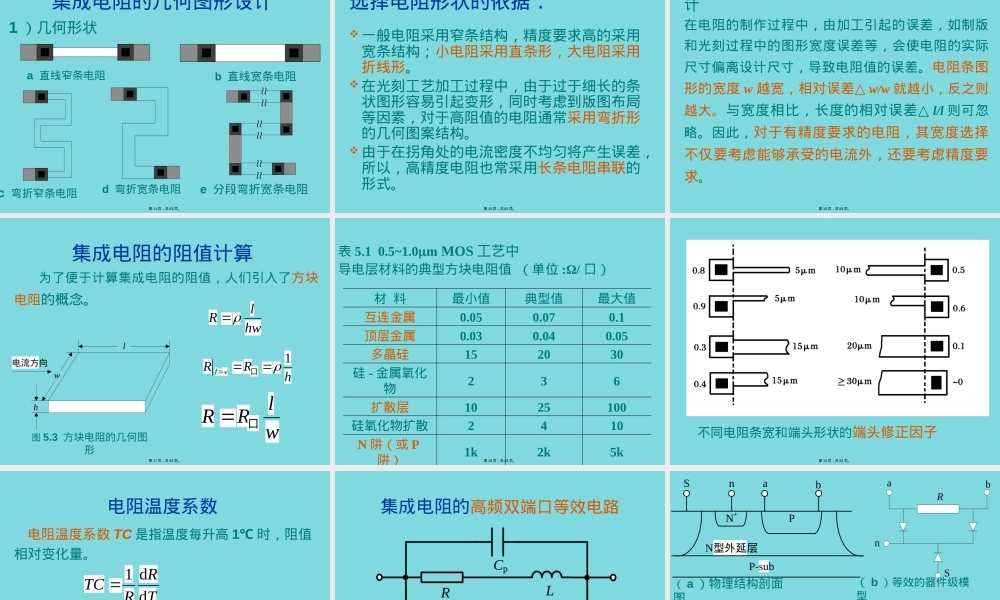 集成电路元器件及其模型PPT课件.pptx