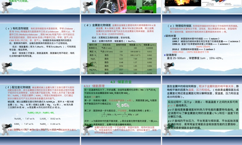 功能材料概论储氢材料教学PPT课件.ppt
