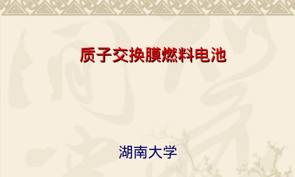 质子交换膜燃料电池教学PPT课件.ppt