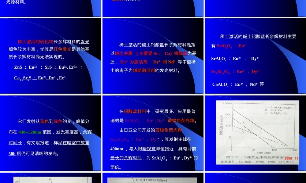 长余辉材料PPT课件.ppt