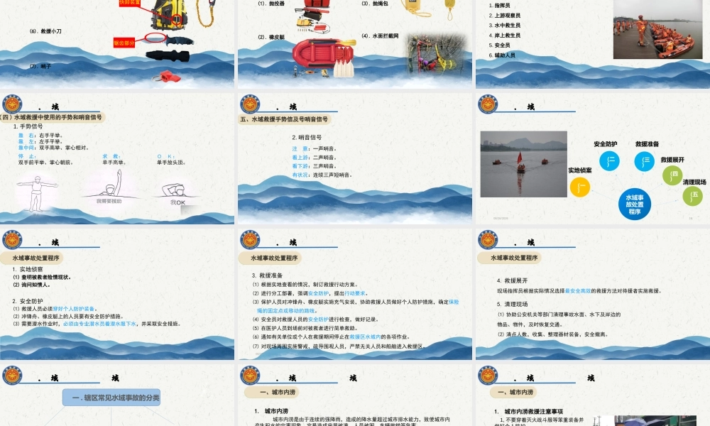 水域救援授课材料PPT,水域救援培训PPT课件.ppt