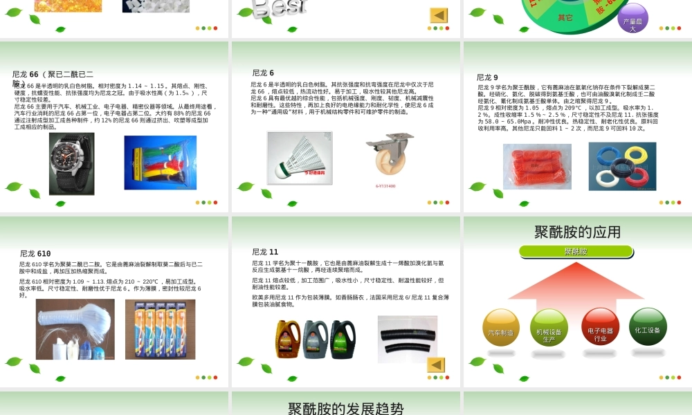 聚酰胺PA材料特性与应用PPT课件.ppt