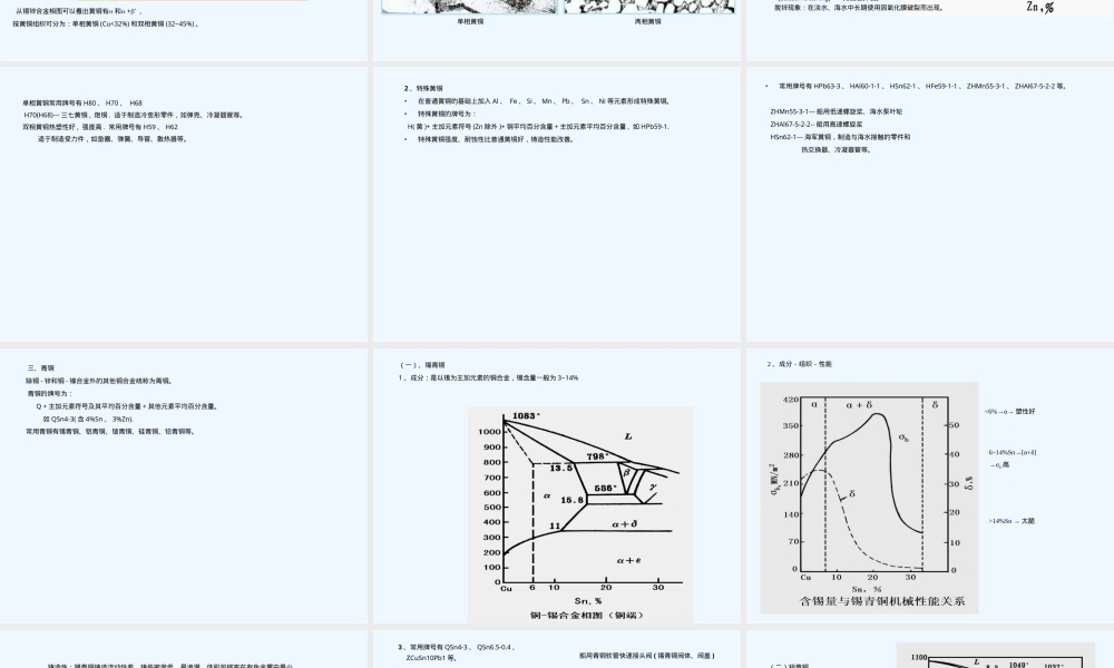 工程材料铜及铜合金教学PPT课件.ppt