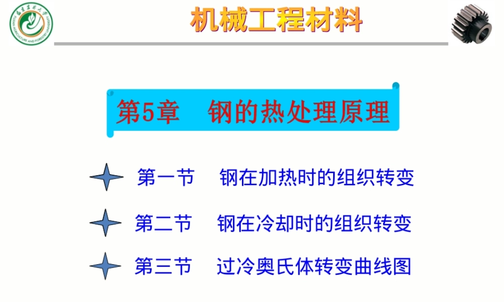 机械工程材料钢的热处理原理PPT课件.ppt