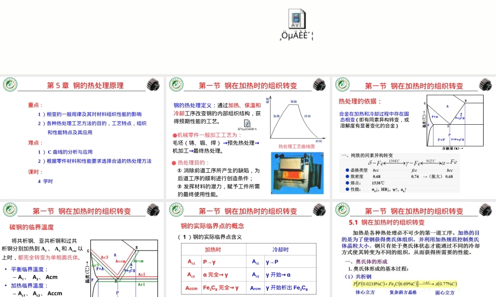机械工程材料钢的热处理原理PPT课件.ppt