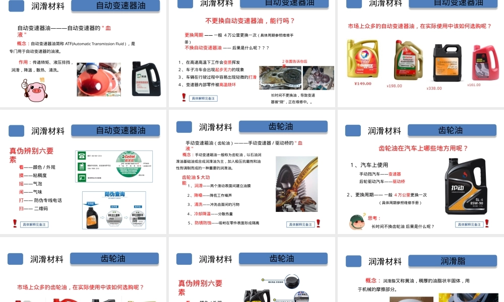 汽车材料润滑材料PPT课件.pptx