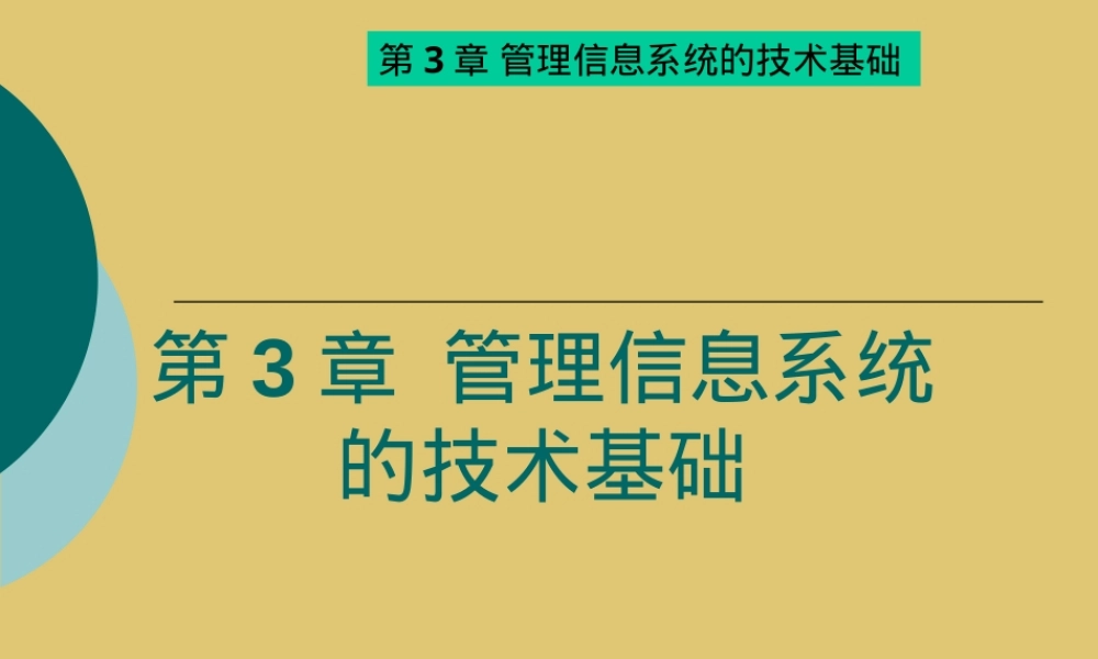 管理信息系统技术基础教学PPT课件.pptx