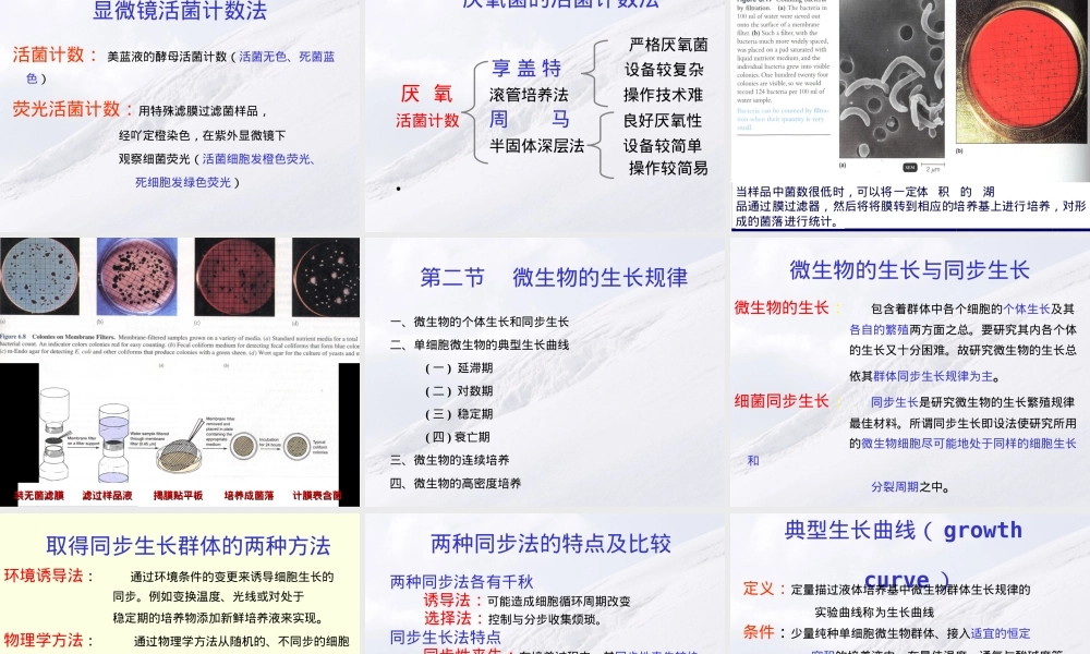 微生物的生长及其控制教学PPT课件.ppt