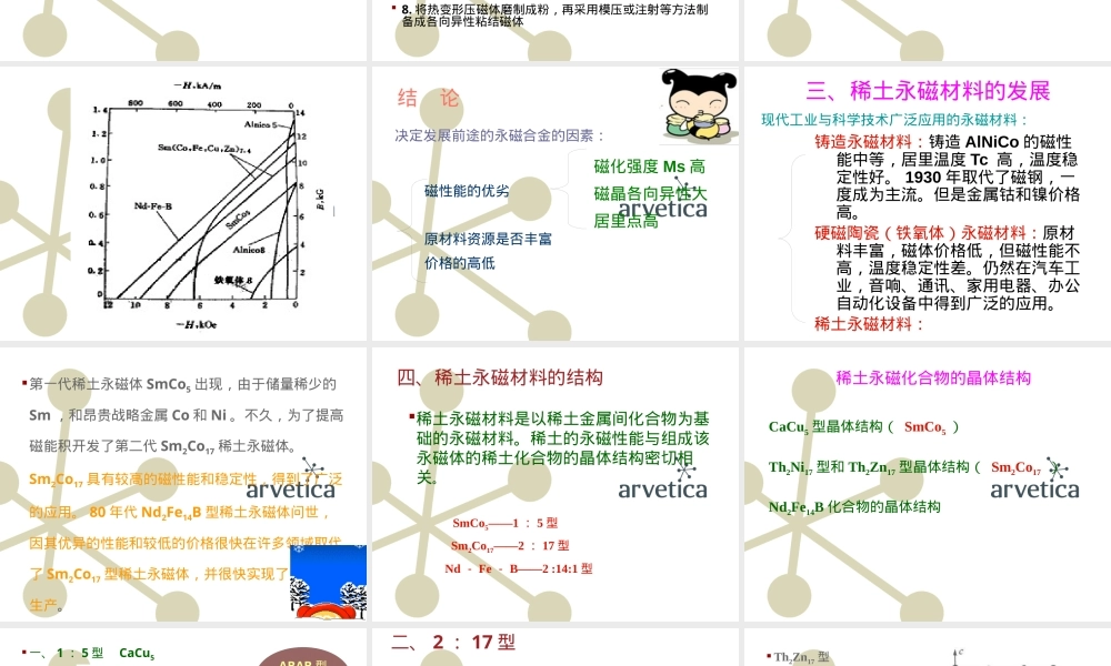稀土永磁材料性能与结构PPT课件.pptx
