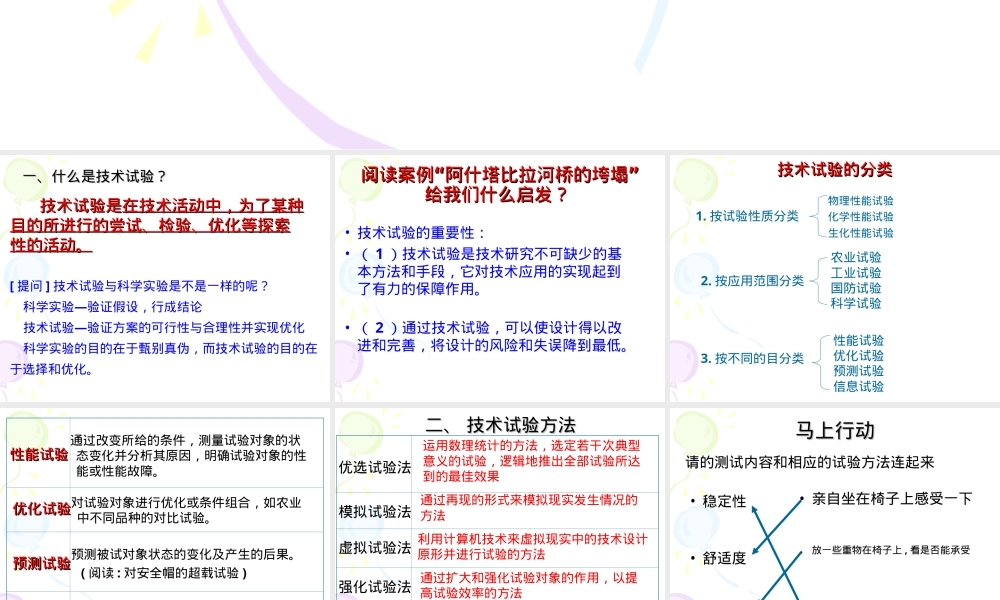 通用技术技术试验及其方法教学PPT课件.ppt