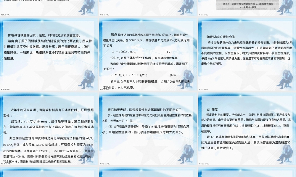 陶瓷材料力学性能和测试方法教学PPT课件.ppt