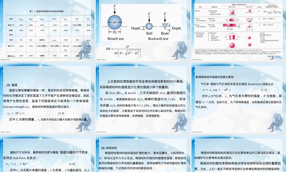 陶瓷材料力学性能和测试方法教学PPT课件.ppt