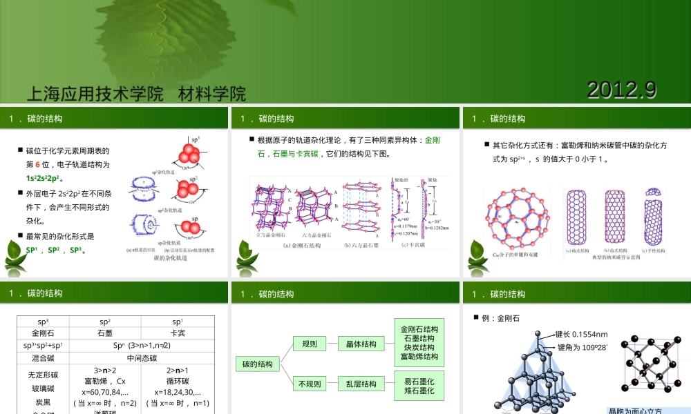 碳材料基础教学PPT课件.ppt