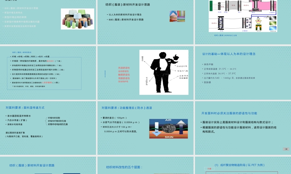 纺织新材料及其应用PPT课件.pptx