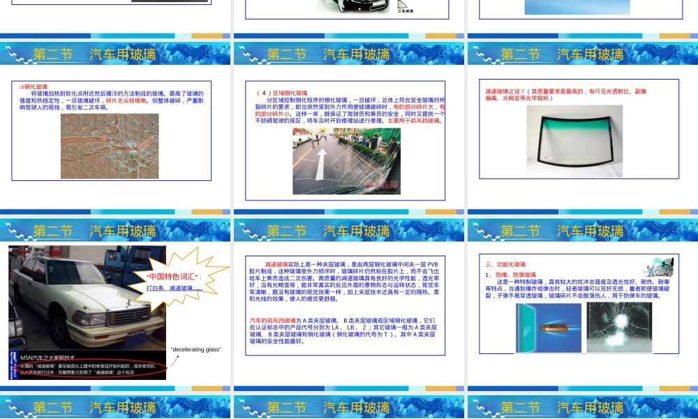 汽车玻璃材料PPT课件.ppt