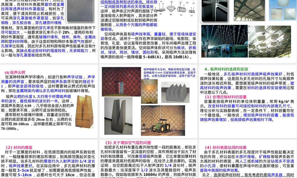 多孔吸声材料玻璃棉矿渣棉教学PPT课件.pptx