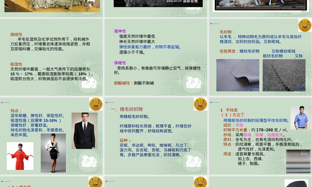 服装材料毛织物PPT课件.ppt