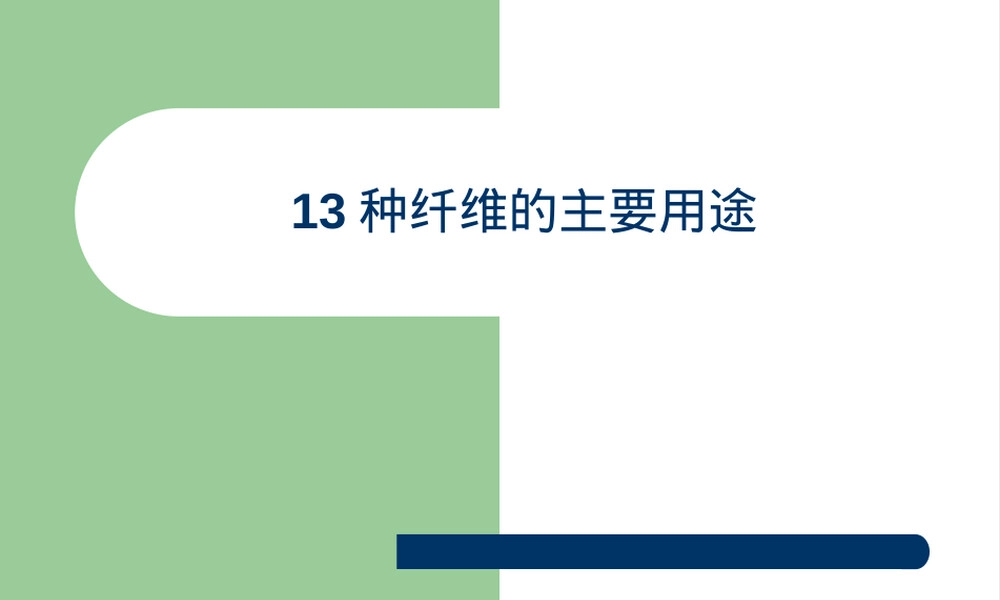 13种常用纤维材料用途与应用领域PPT课件.ppt