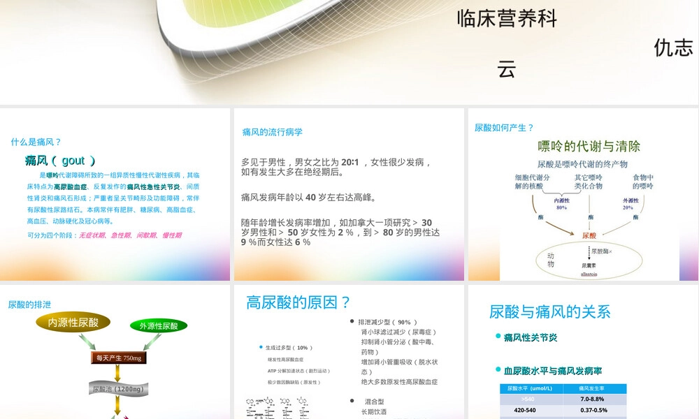 高尿酸血症与痛风饮食管理PPT课件 副本1.ppt