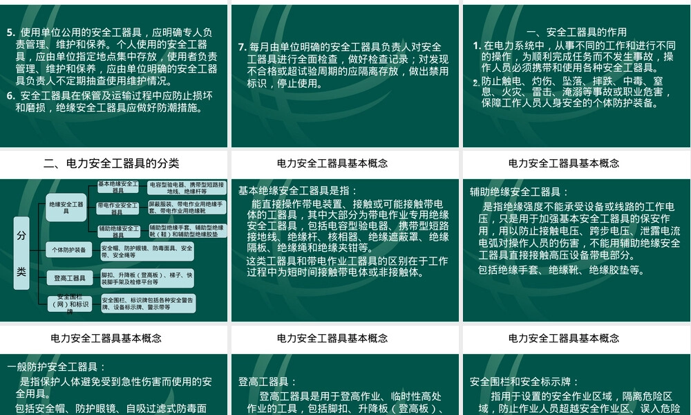 电力安全工器具管理与使用培训PPT课件.ppt