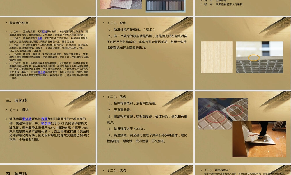 瓷砖分类与特点教学PPT课件.ppt