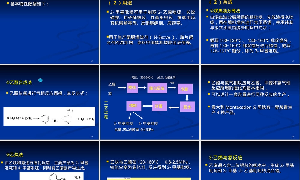 吡啶及其衍生物教学PPT课件.ppt
