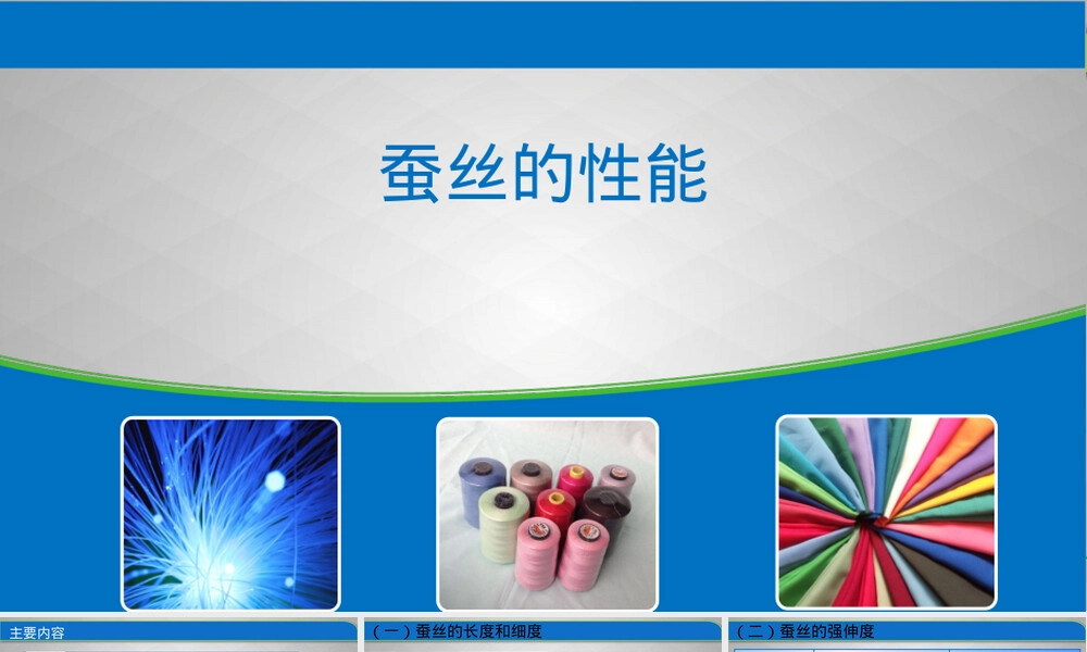 纺织材料识别与应用蚕丝性能PPT课件.pptx