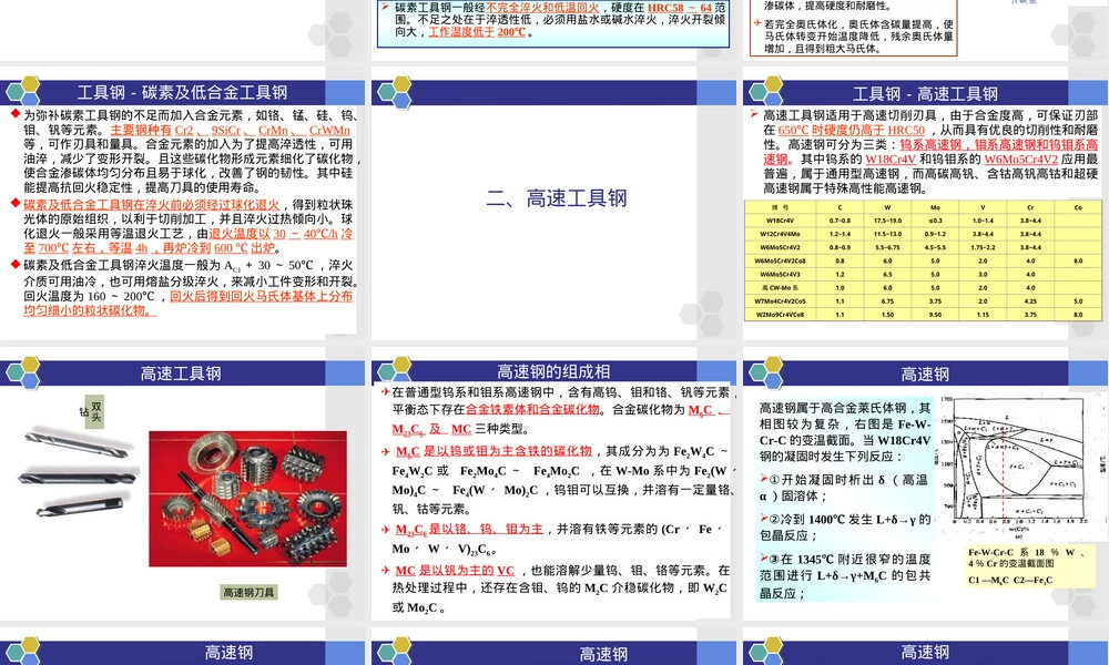 高性能金属结构材料工具钢PPT课件.ppt