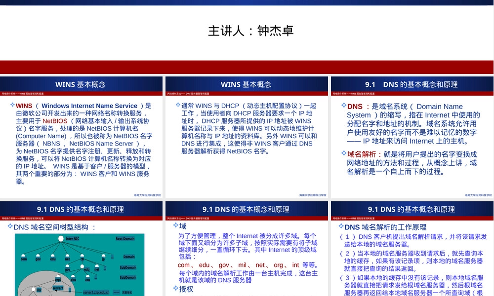 DNS服务器配置与管理教学PPT课件 副本1.ppt