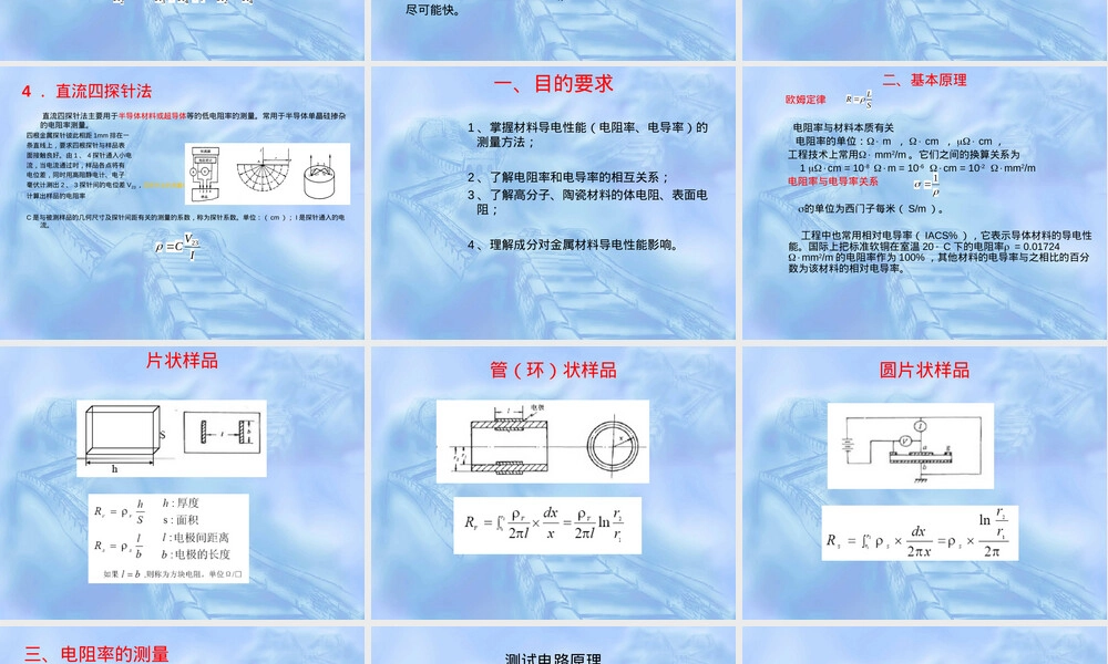 电导率测定PPT课件｜材料导电性能教学课件.ppt