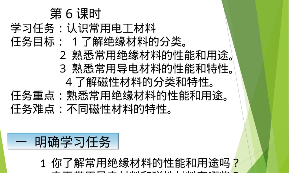 常用绝缘材料导电材料教学PPT课件.ppt