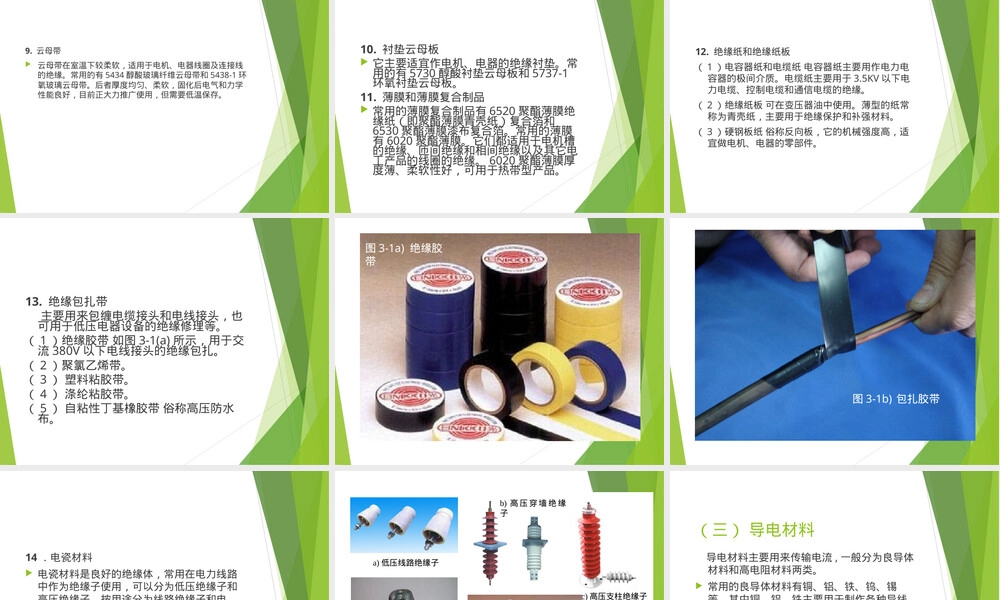 常用绝缘材料导电材料教学PPT课件.ppt