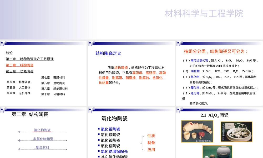 结构陶瓷氧化物陶瓷教学PPT课件.ppt