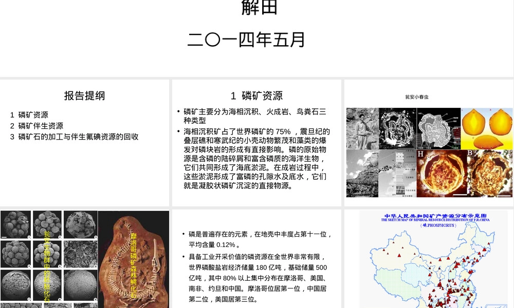 磷矿及其伴生氟碘资源PPT课件.ppt