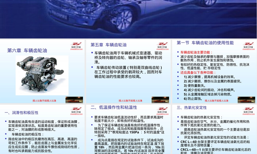汽车运行材料车辆齿轮油PPT课件.ppt