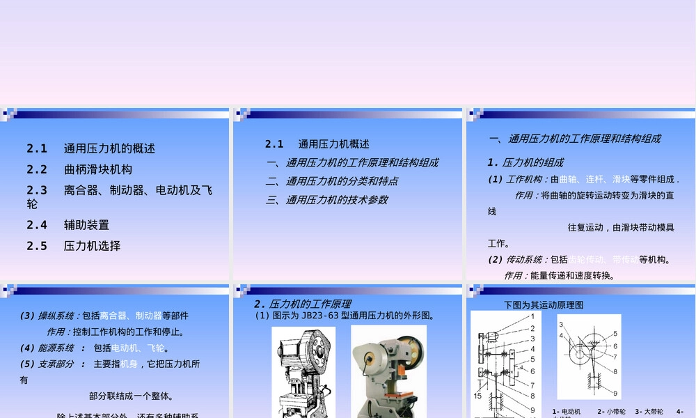 吉林大学材料成型设备通用压力机教学PPT课件.ppt