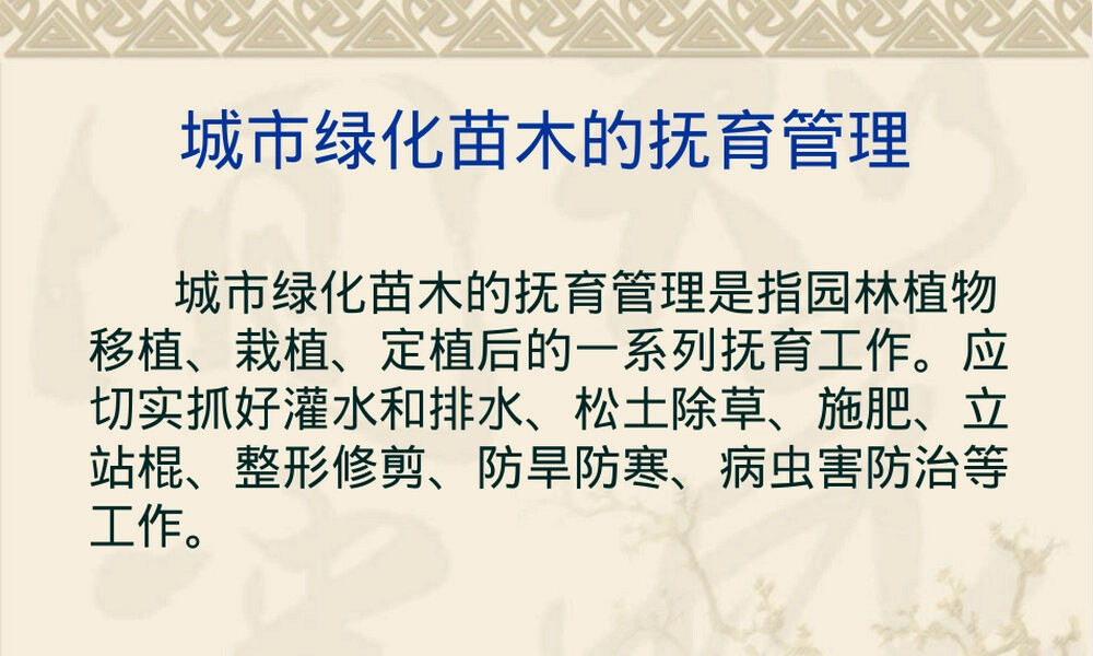 绿化苗木的抚育管理PPT课件.ppt