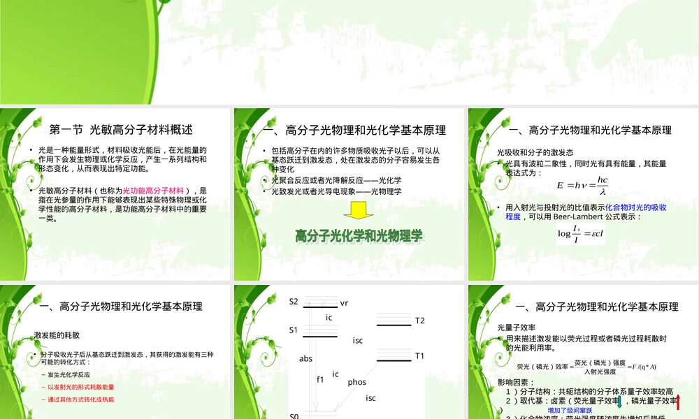 光敏高分子材料教学PPT课件.ppt
