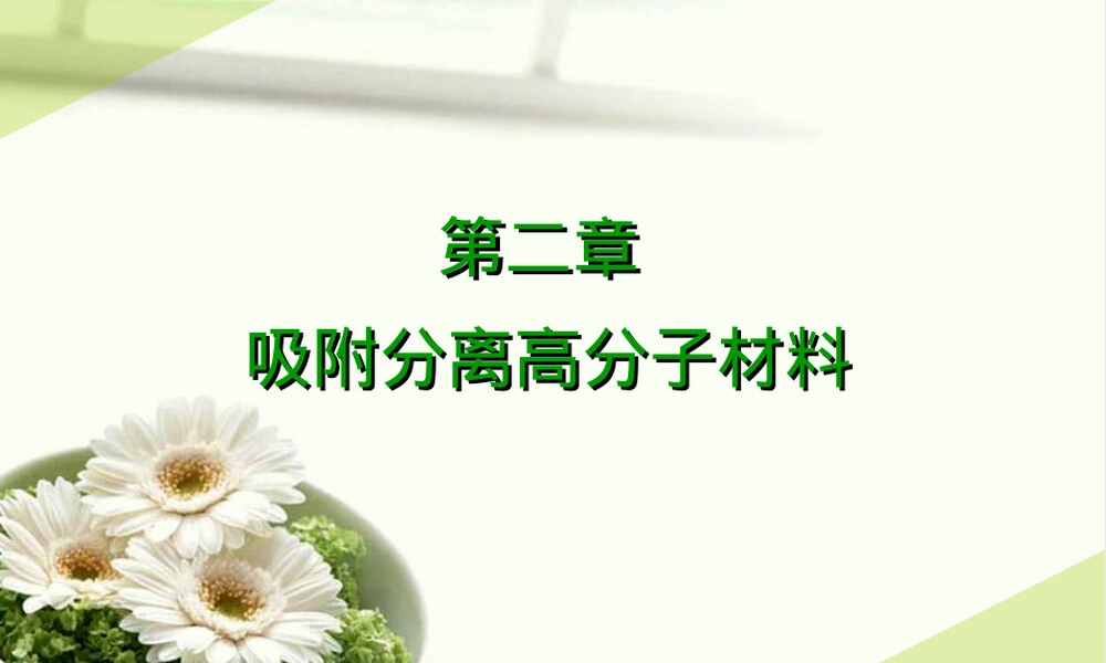 功能高分子材料第二章吸附分离高分子PPT课件.ppt