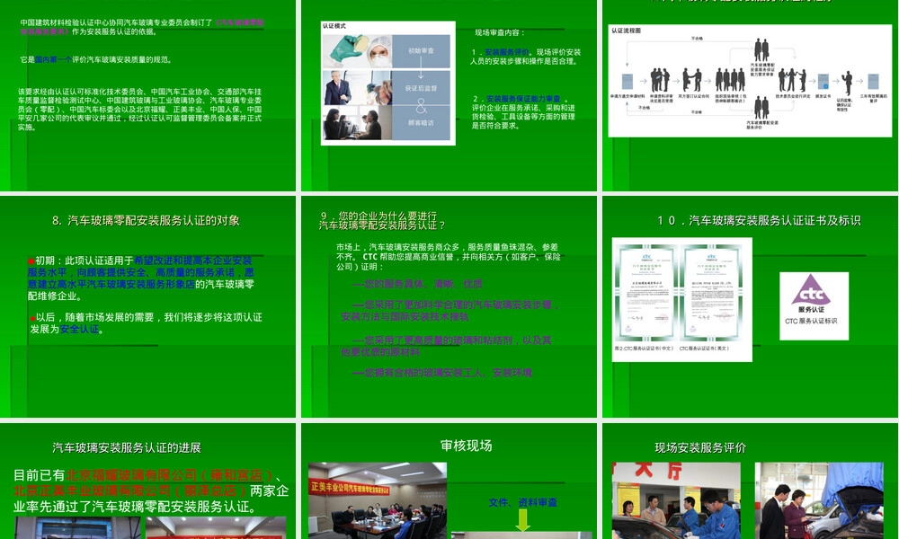 汽车玻璃安装服务认证PPT课件.ppt
