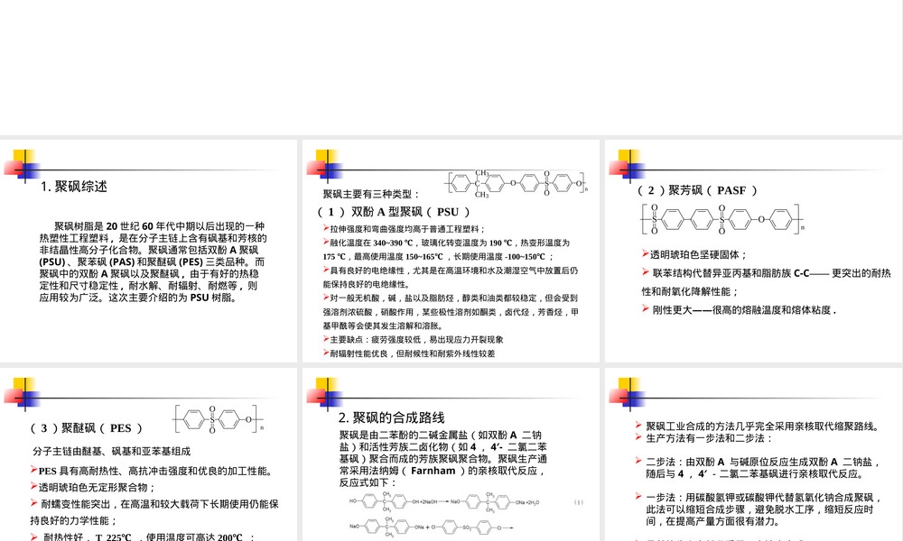聚砜材料性能与应用教学PPT课件.ppt